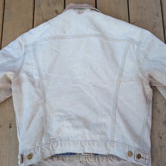Vintage Carhartt Blanket Lined Duck Canvas Jacket - Sandstone Size 42 -J09 - Picture 14 of 15